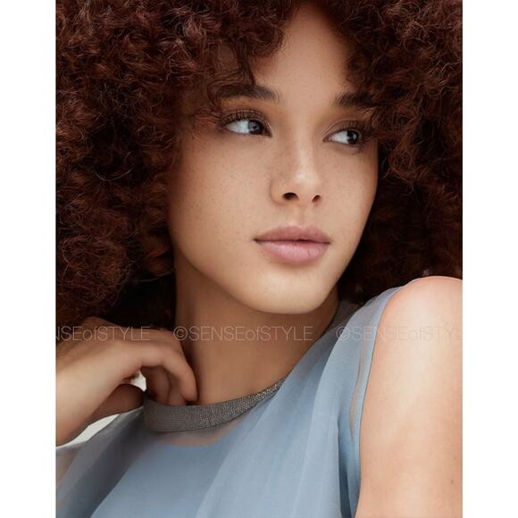 Brunello Cucinelli Silk Women's Top Blue Monili Summer Elegant Evening size L - Picture 3 of 7